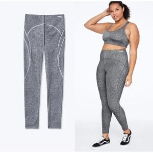 Victoria's Secret PINK Athletic‎ Compression Seamed Leggings Pants Marl Gray XL